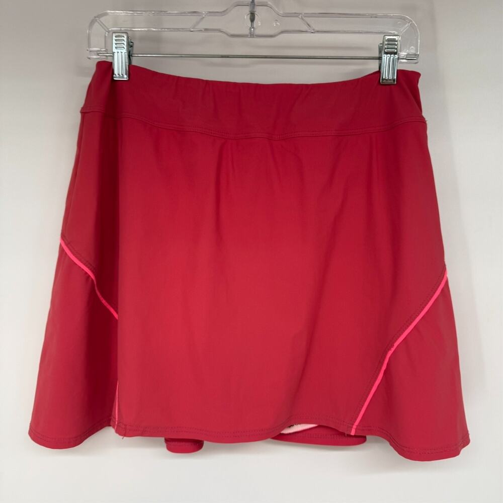 Foray Golf Skort Womens M Red Orange Golf Built In Shorts Zip Pocket Atletic